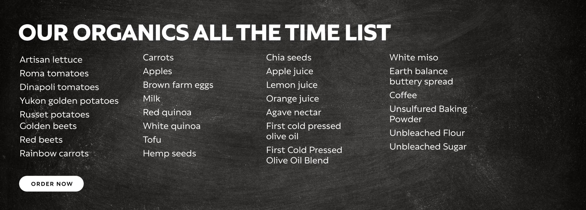 Organics List